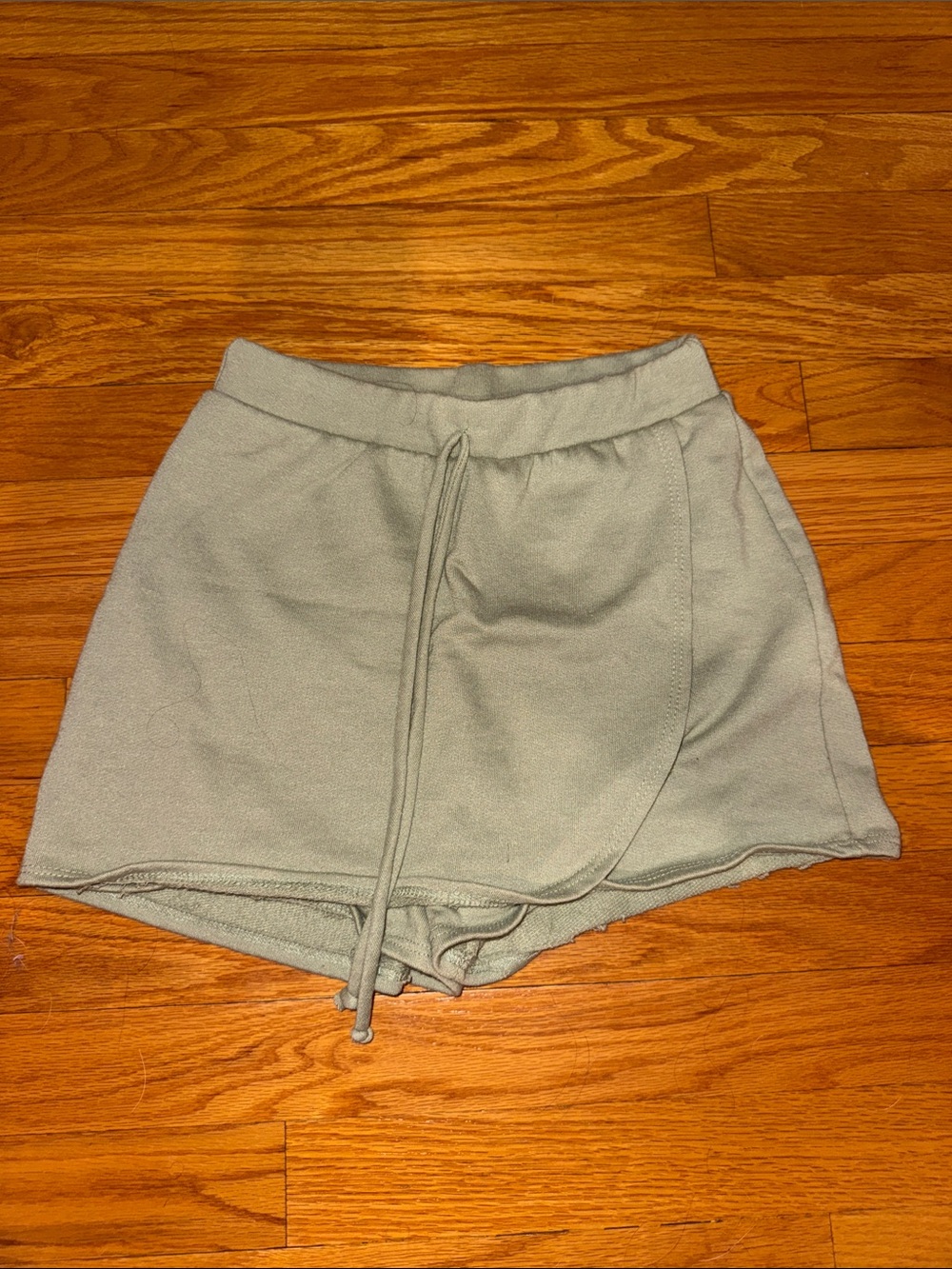 Women’s Sage Green Drawstring Skort Shorts